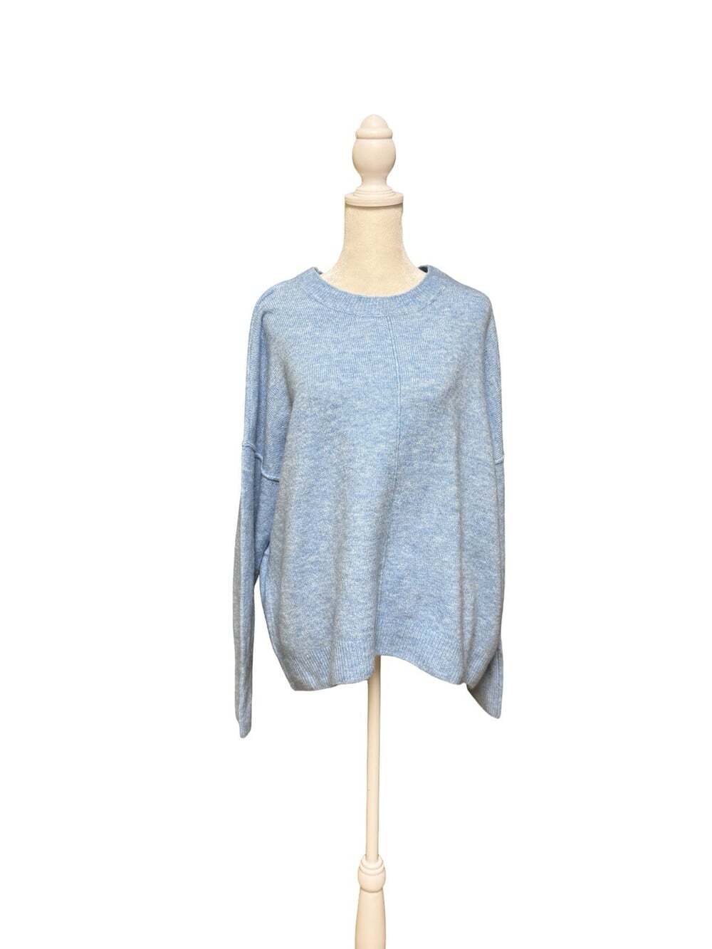 Vince Camuto Women’s Large Blue Heather Crewneck Sweater NWT MSRP $69